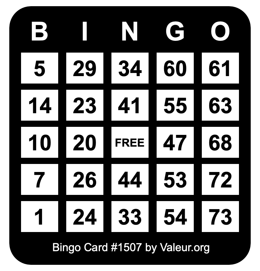 Bingo Card #1507