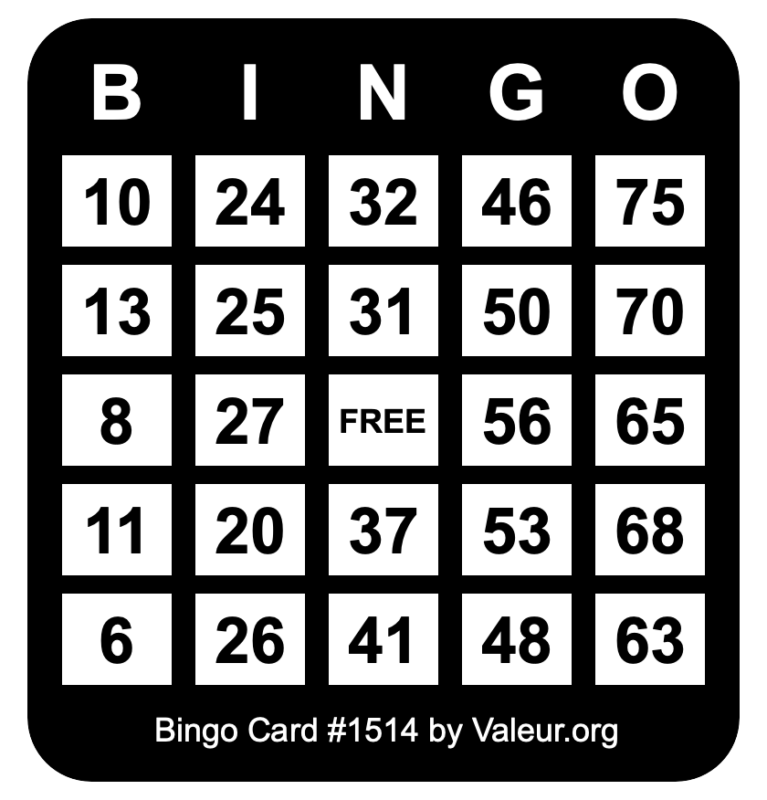 Bingo Card #1514