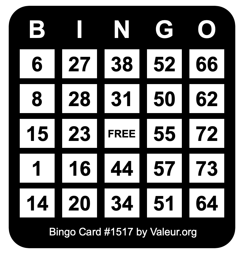 Bingo Card #1517