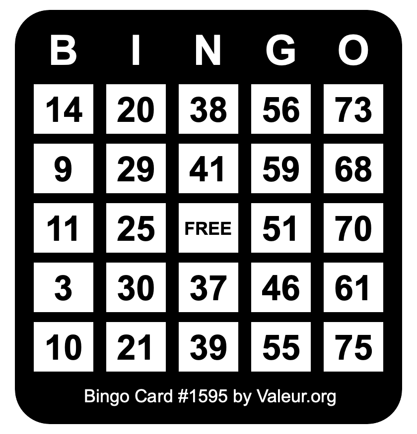 Bingo Card #1595