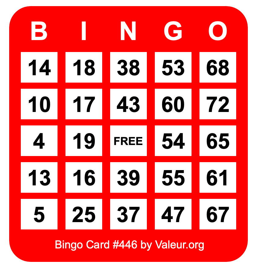 Bingo Card #446