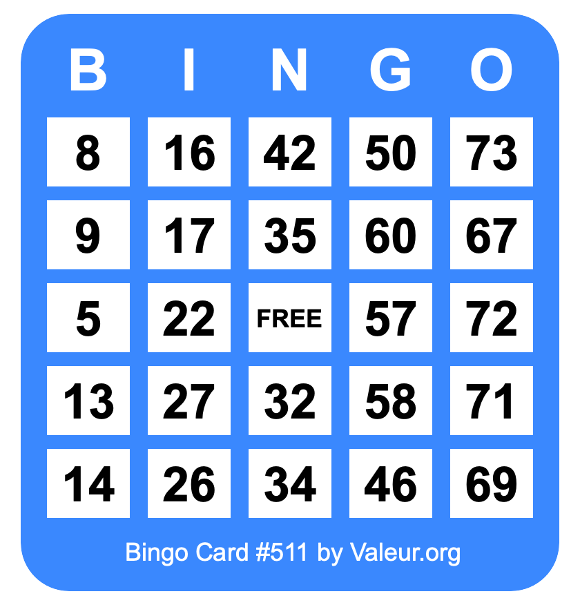 Bingo Card #511