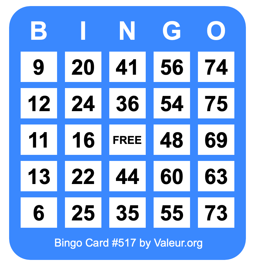Bingo Card #517