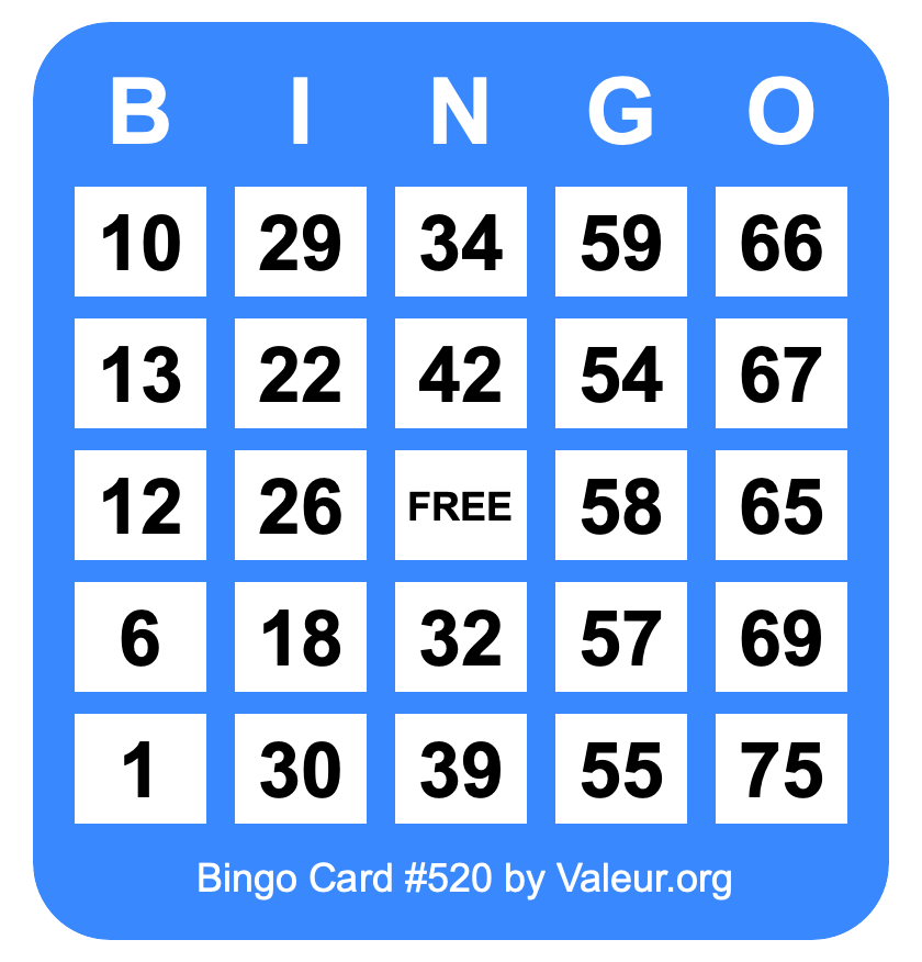 Bingo Card #520