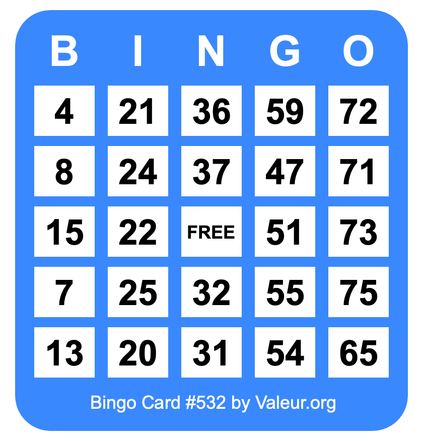 Bingo Card #532