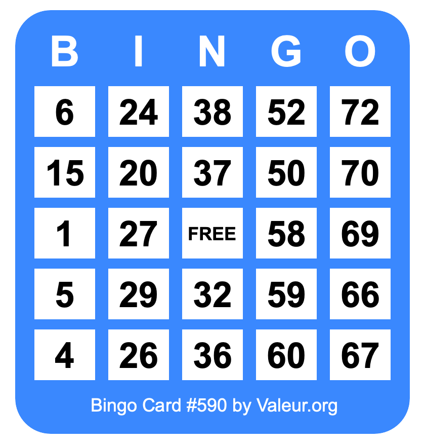Bingo Card #590