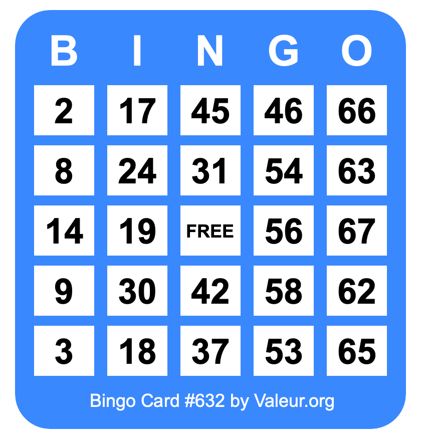 Bingo Card #632
