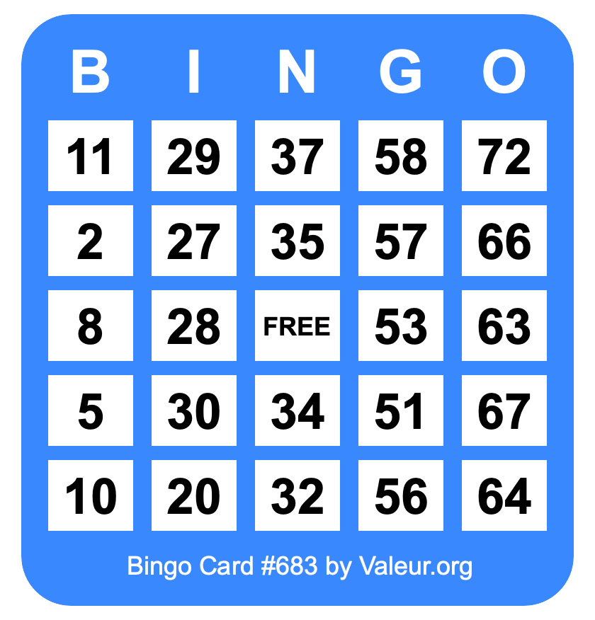 Bingo Card #683