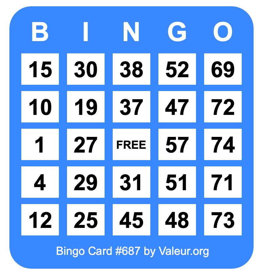 Bingo Card #687