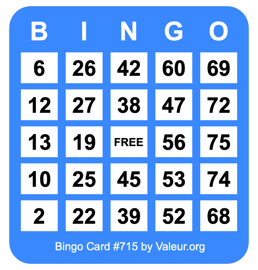 Bingo Card #715