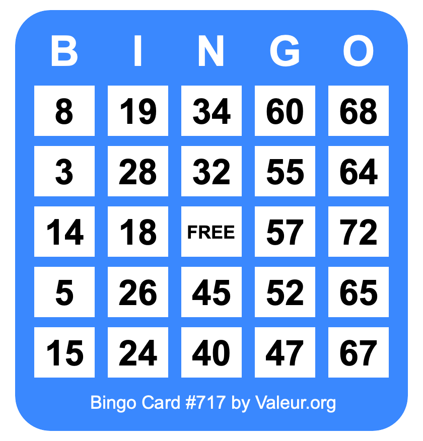 Bingo Card #717