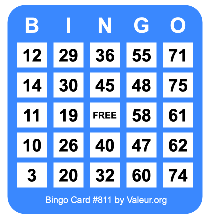 Bingo Card #811