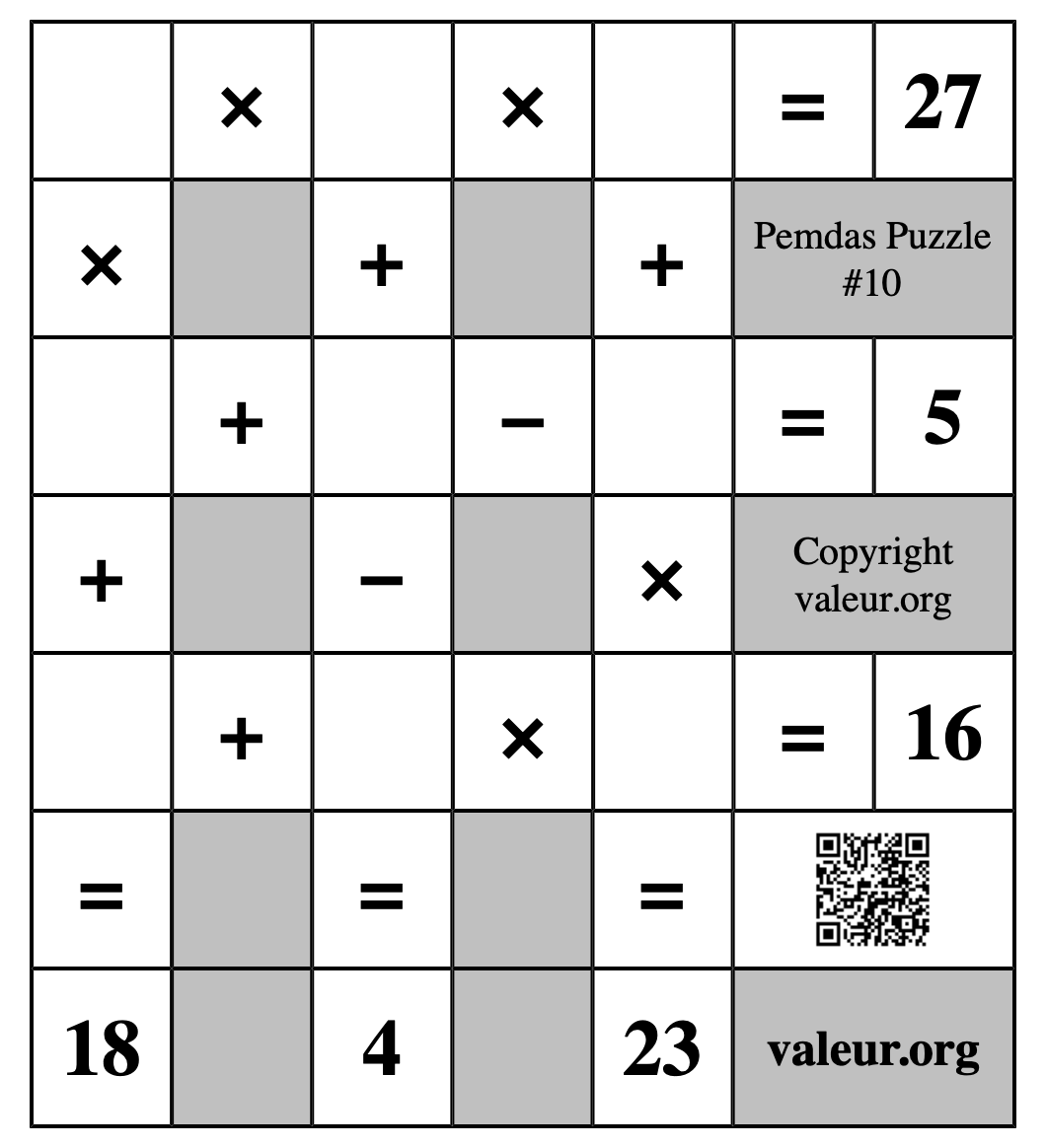 Pemdas Puzzle #10