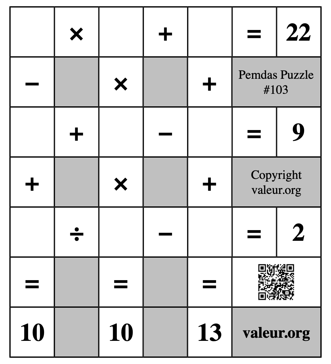 Pemdas Puzzle #103