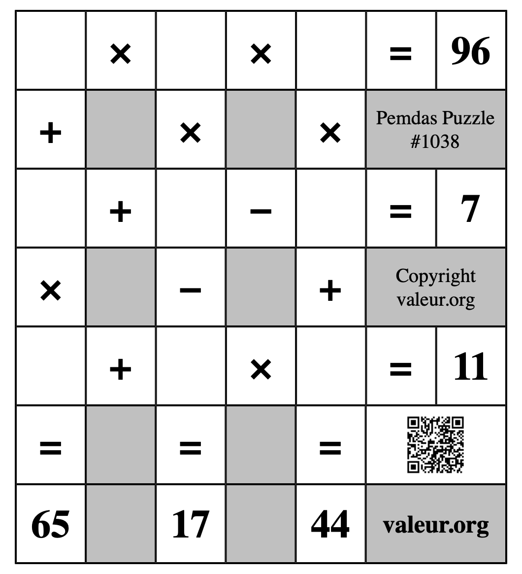 Pemdas Puzzle #1038
