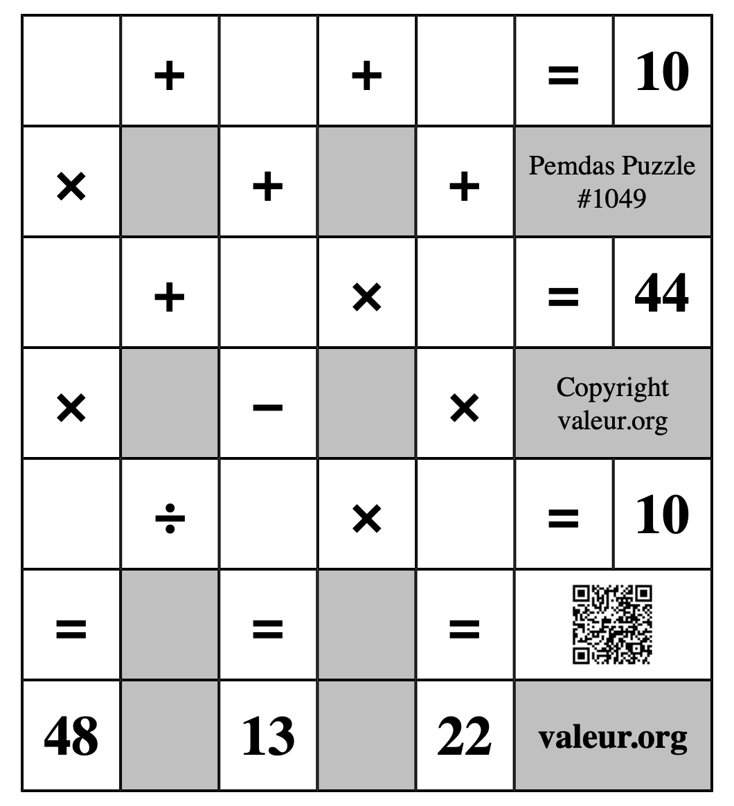 Pemdas Puzzle #1049