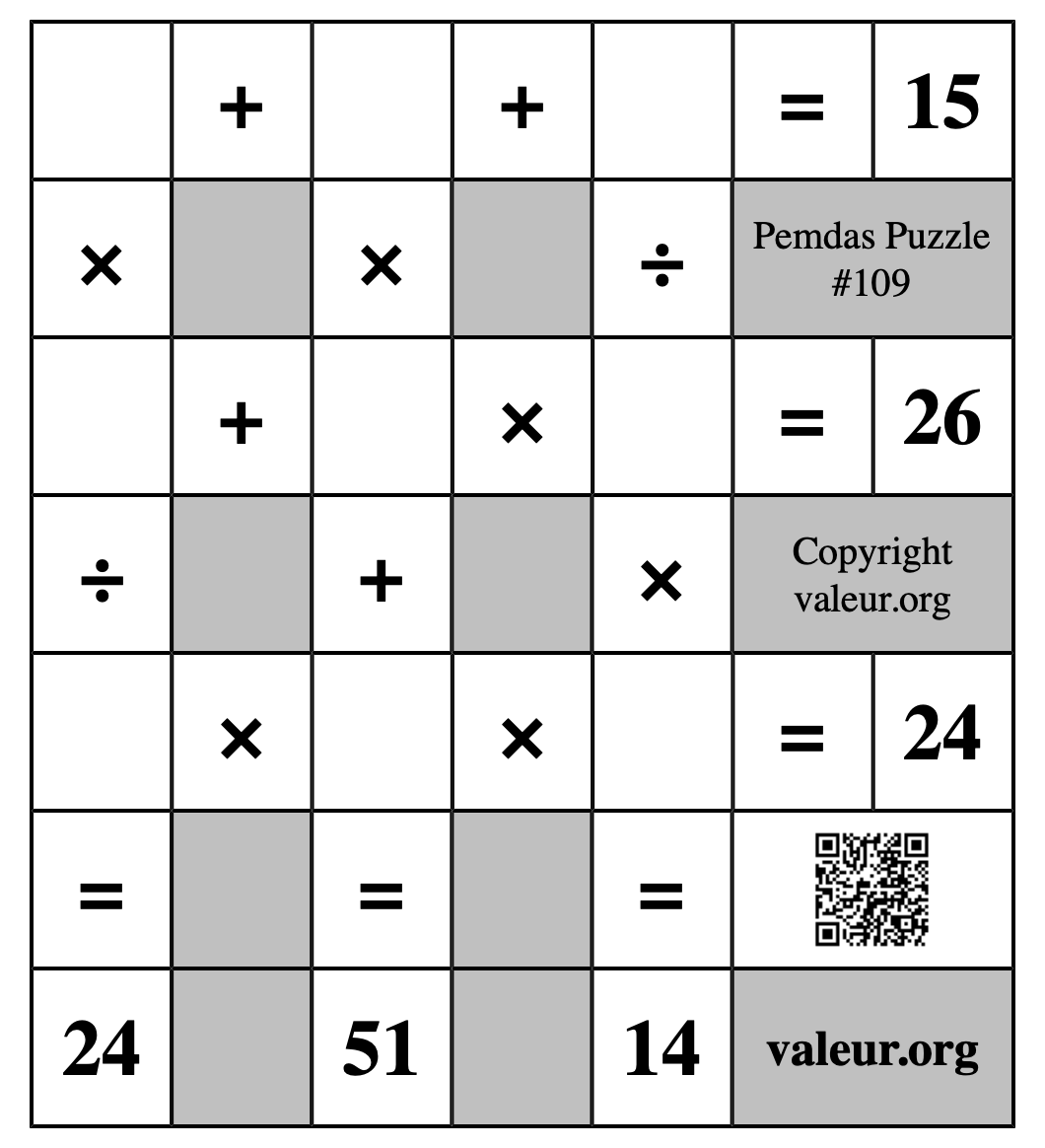 Pemdas Puzzle #109