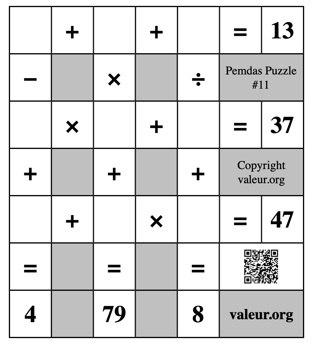 Pemdas Puzzle #11