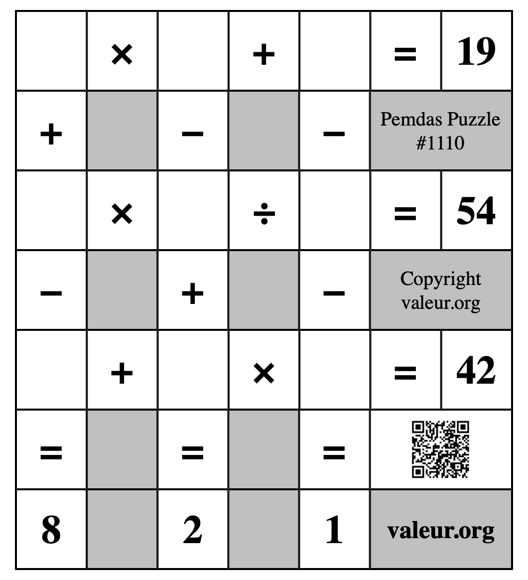 Pemdas Puzzle #1110