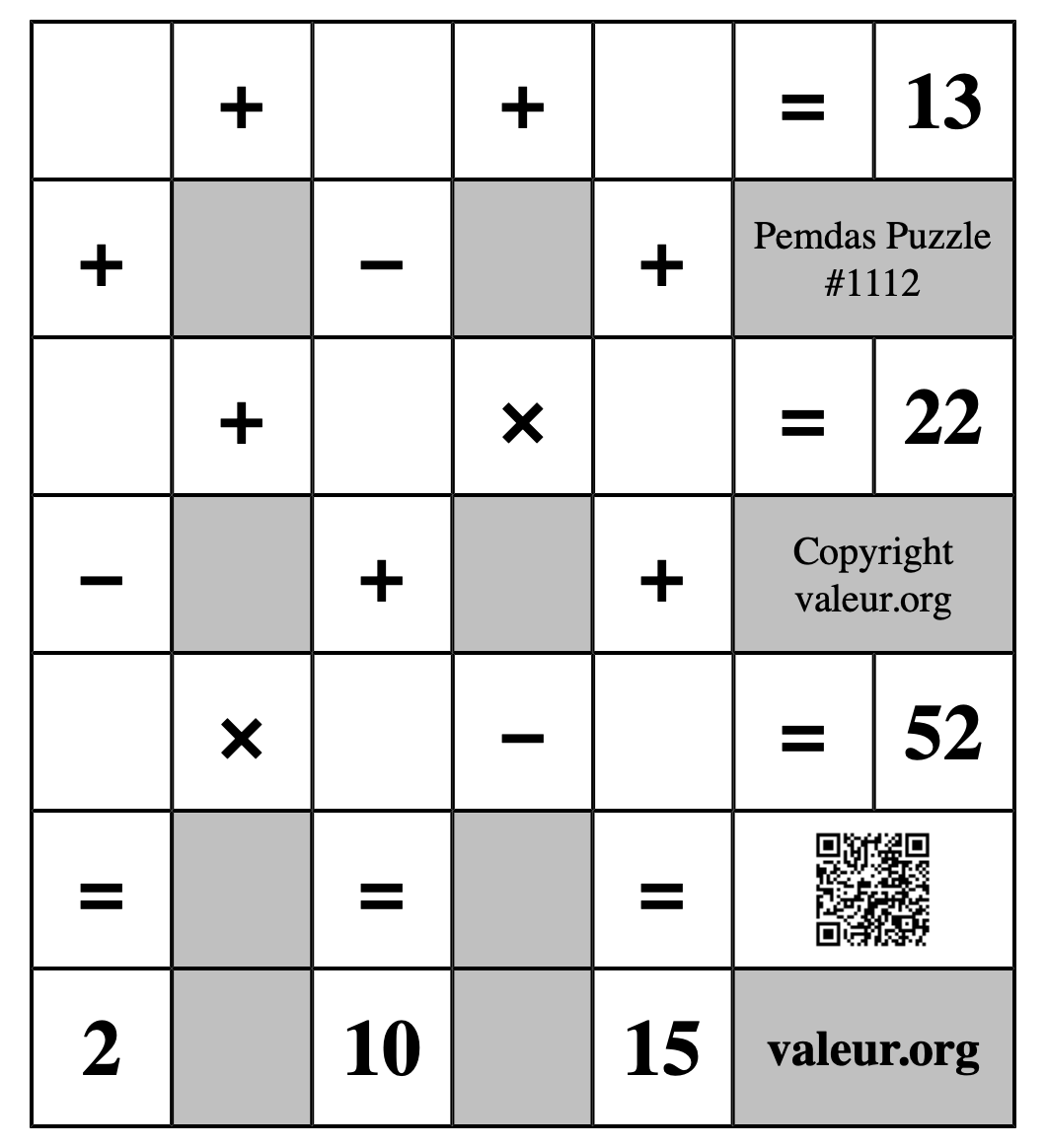 Pemdas Puzzle #1112