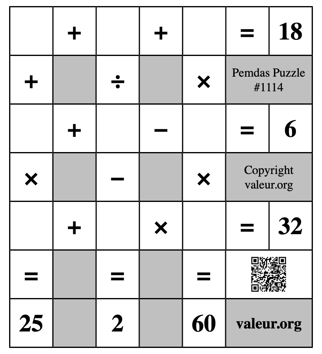 Pemdas Puzzle #1114