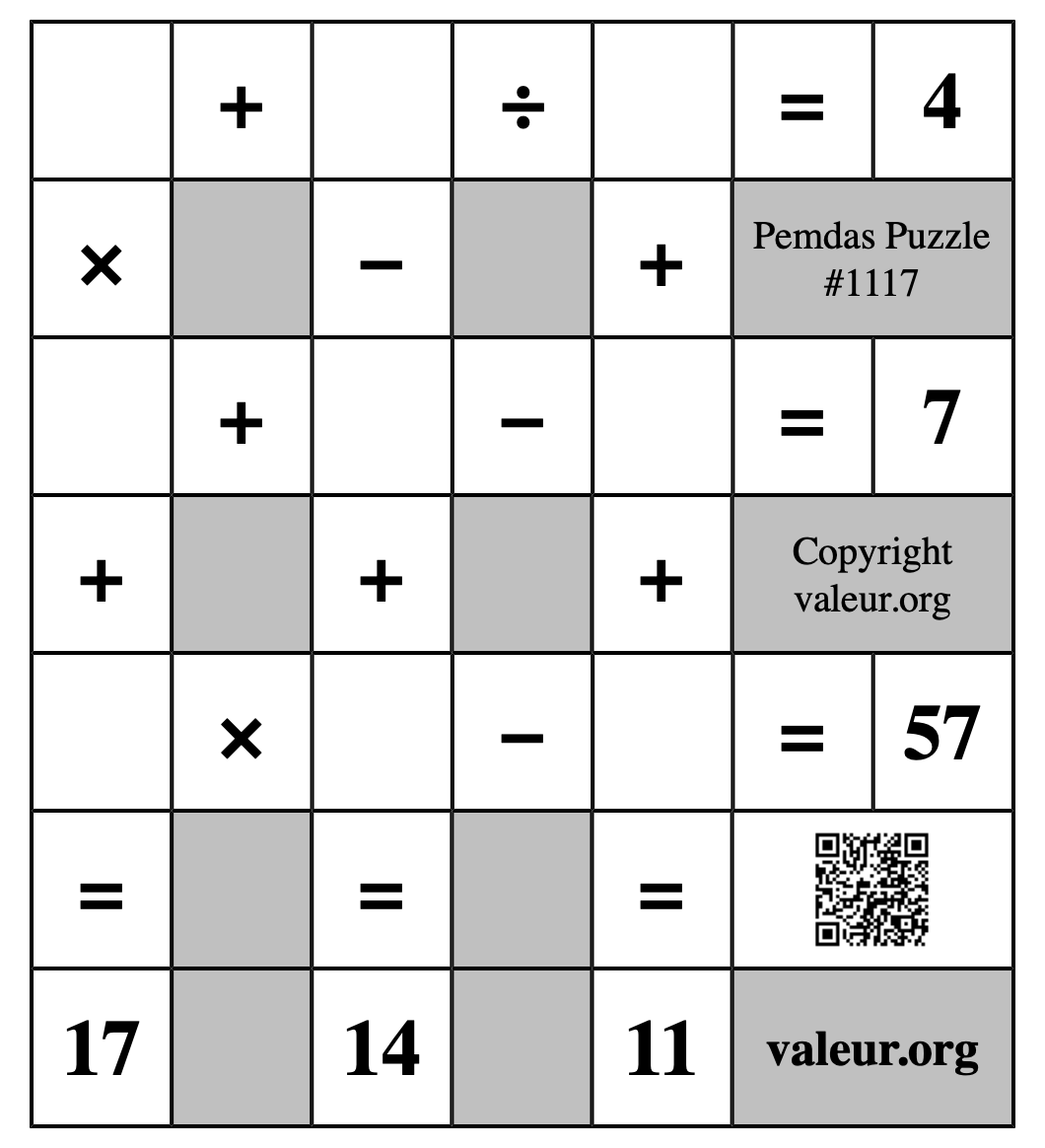 Pemdas Puzzle #1117