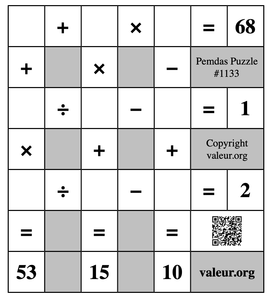 Pemdas Puzzle #1133