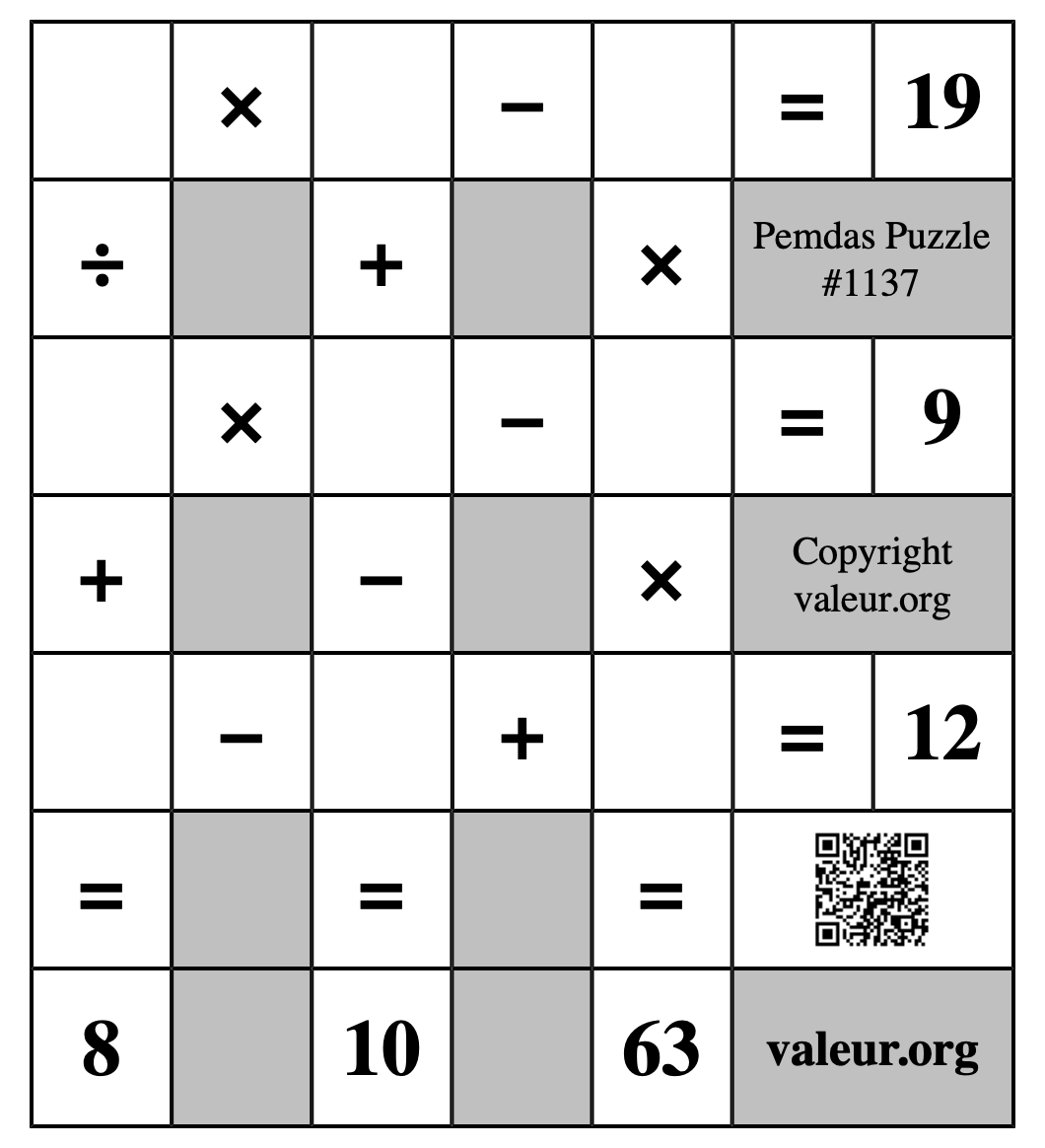Pemdas Puzzle #1137