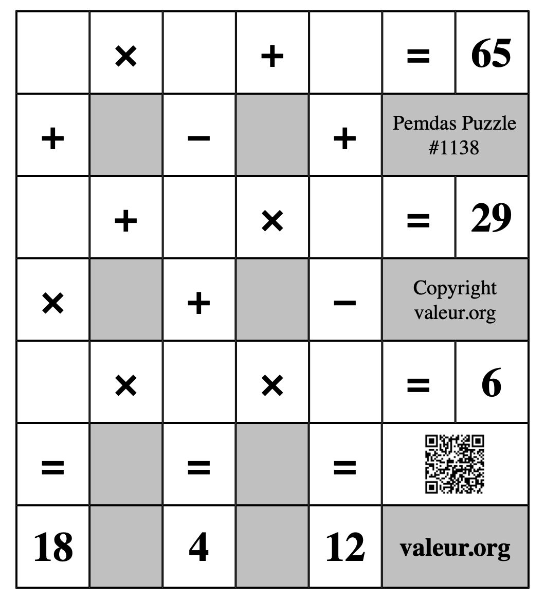 Pemdas Puzzle #1138