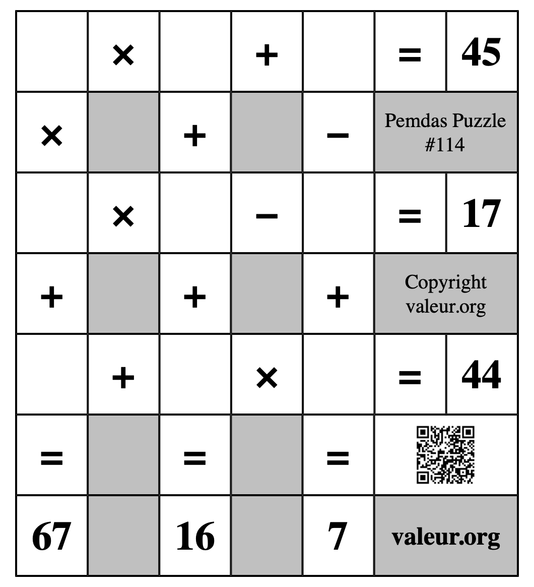 Pemdas Puzzle #114