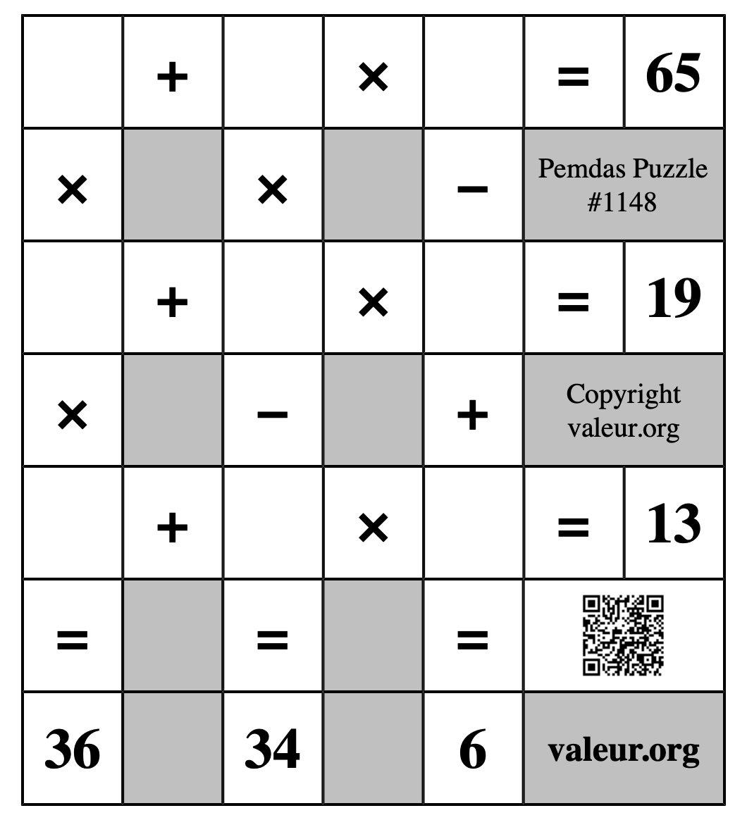 Pemdas Puzzle #1148