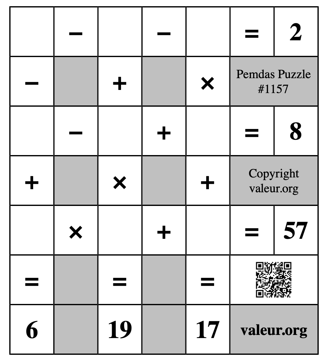 Pemdas Puzzle #1157