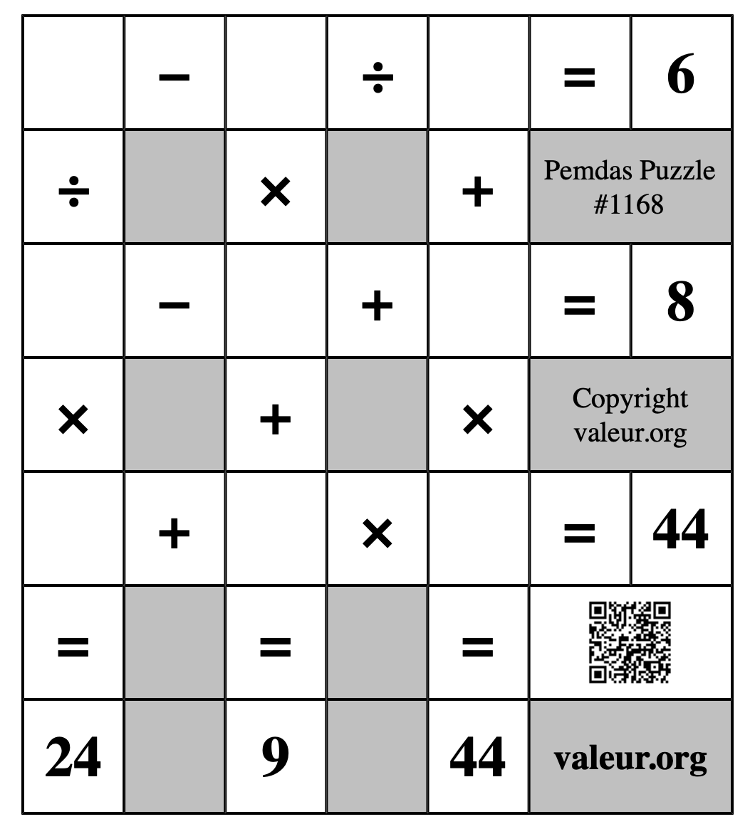 Pemdas Puzzle #1168