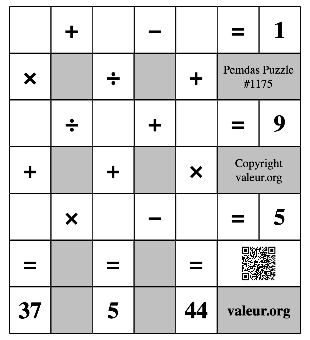 Pemdas Puzzle #1175