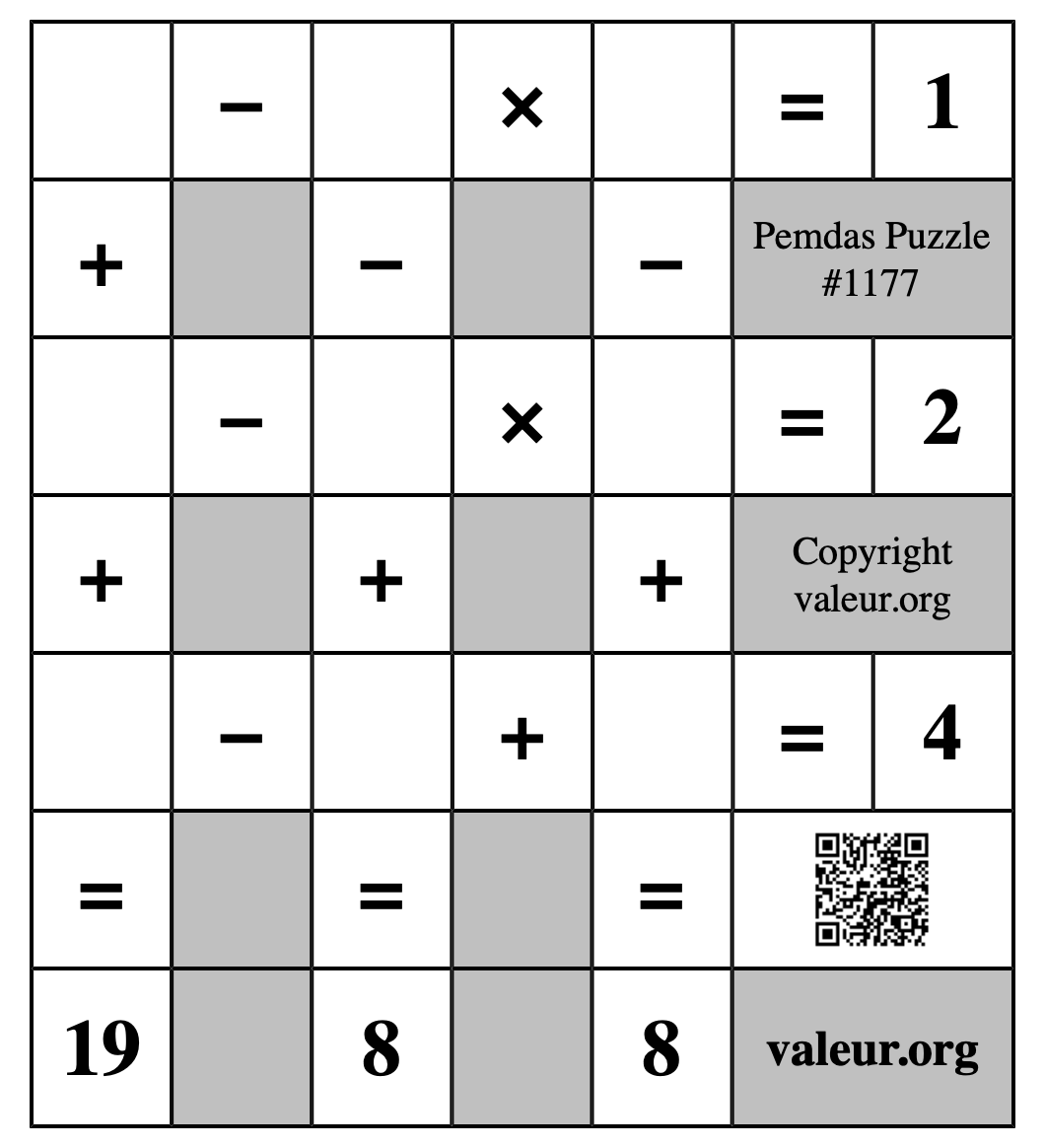 Pemdas Puzzle #1177