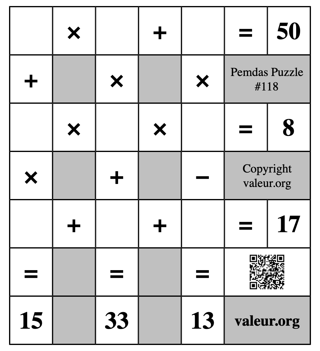 Pemdas Puzzle #118