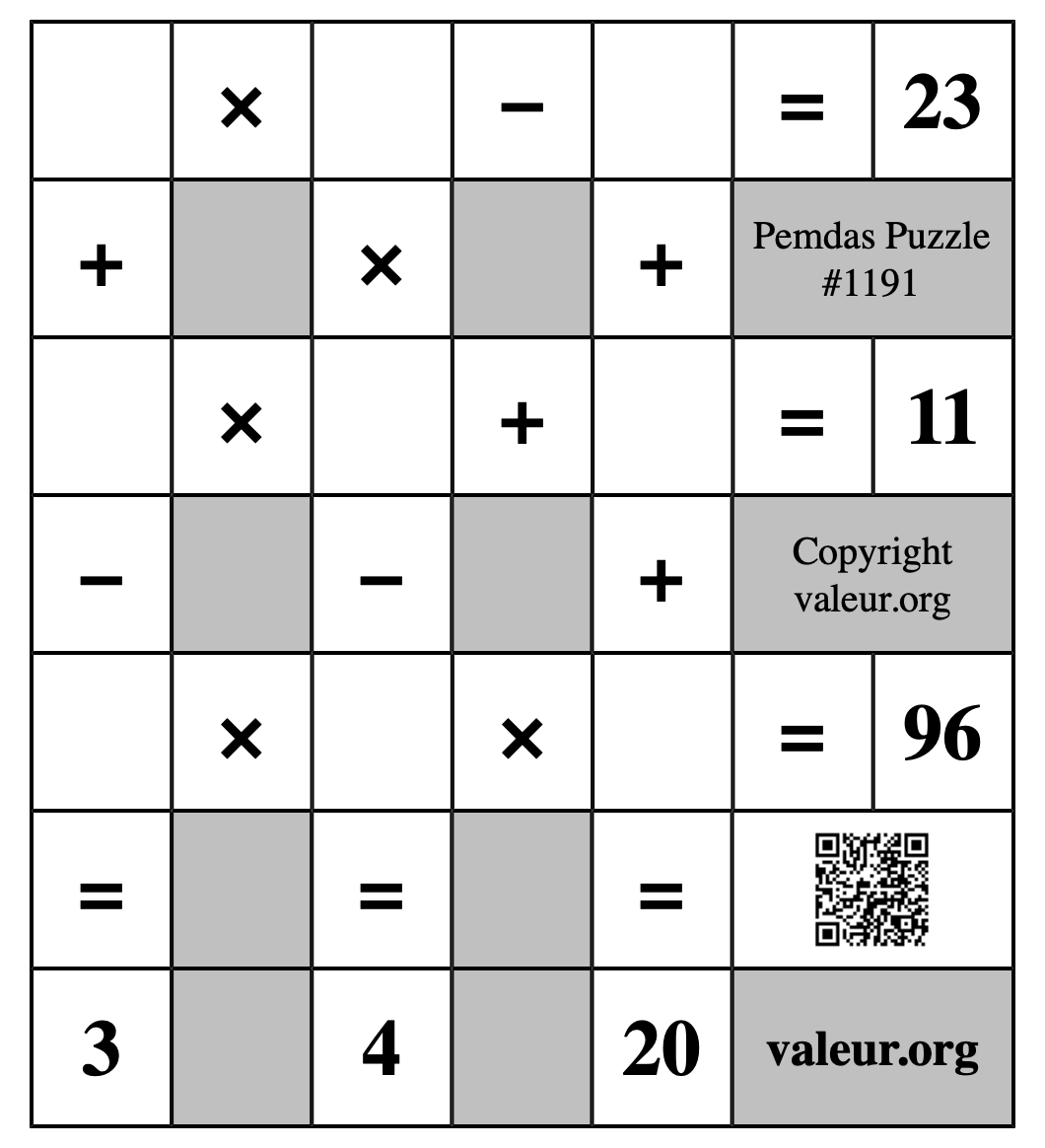 Pemdas Puzzle #1191