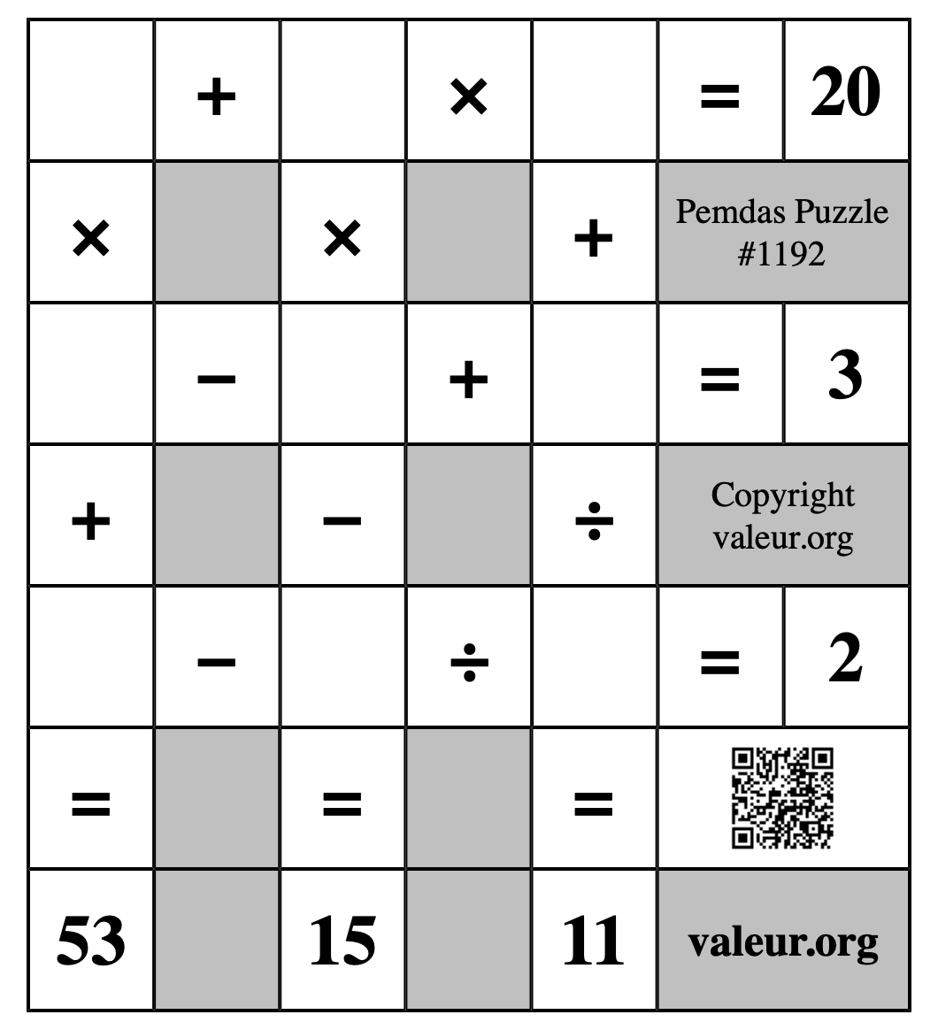 Pemdas Puzzle #1192