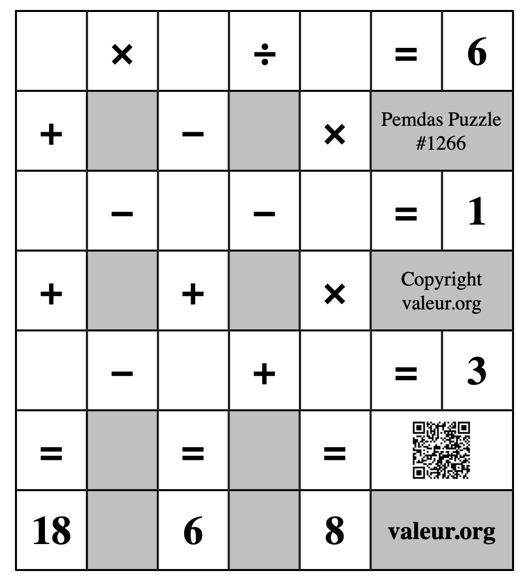 Pemdas Puzzle #1266