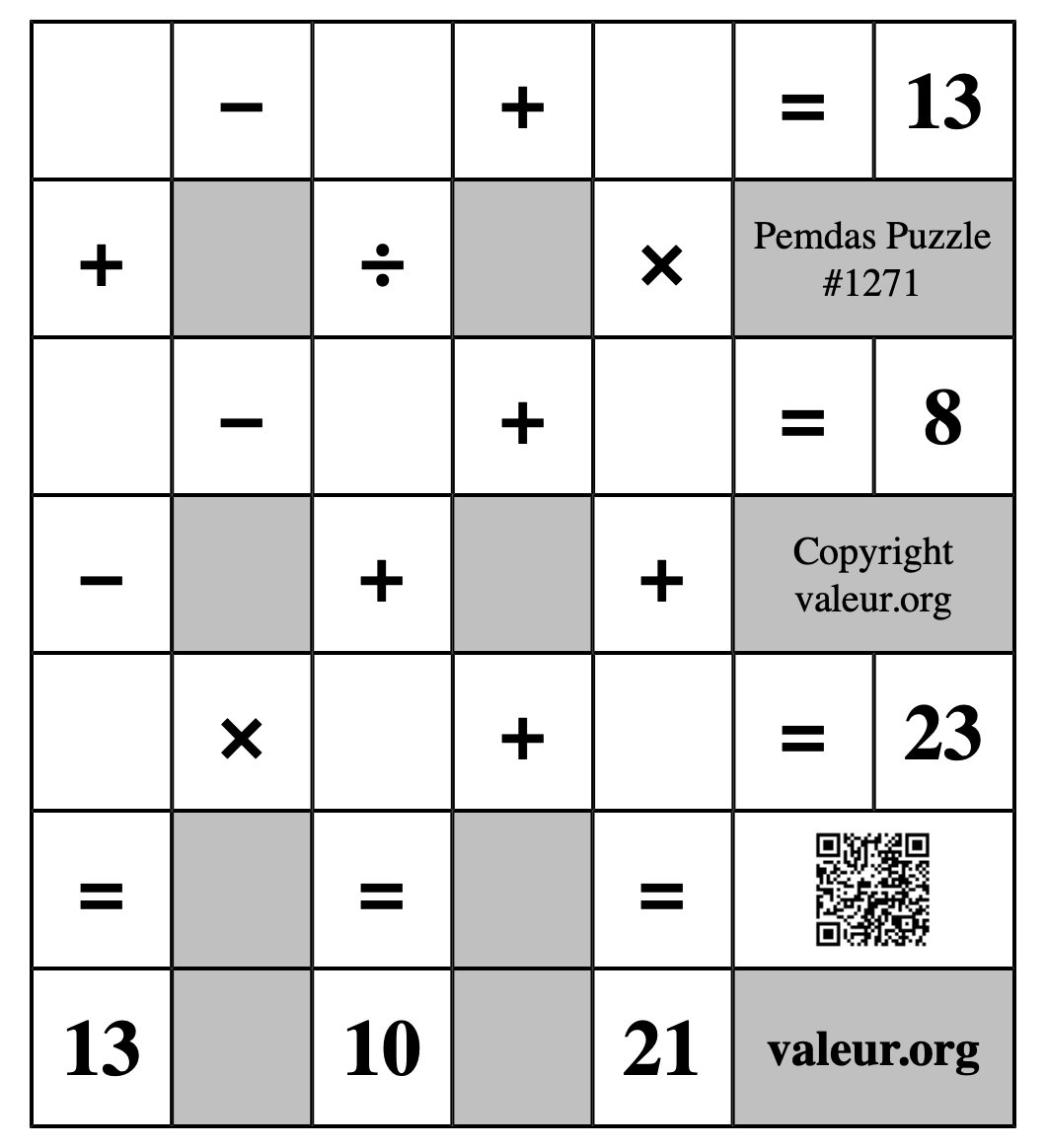Pemdas Puzzle #1271