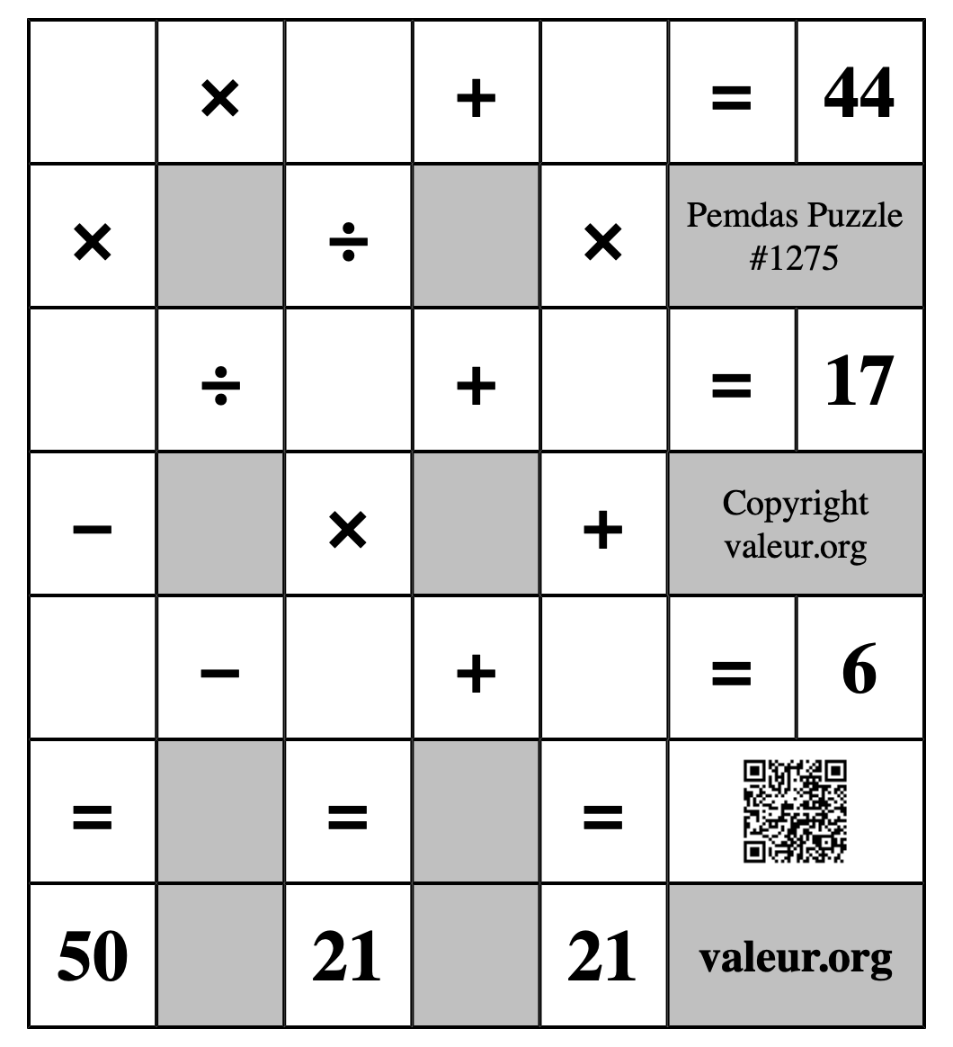 Pemdas Puzzle #1275