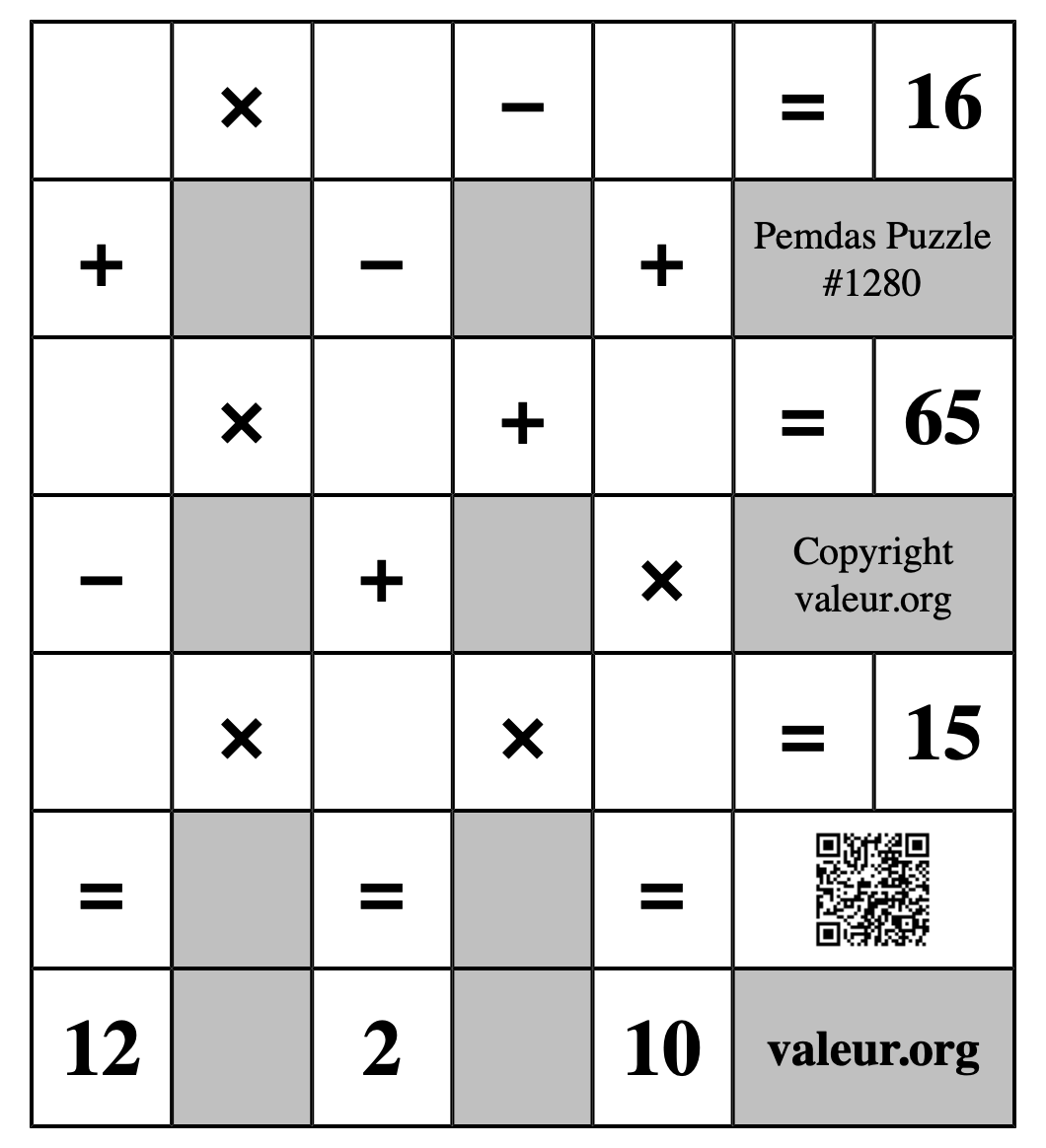 Pemdas Puzzle #1280