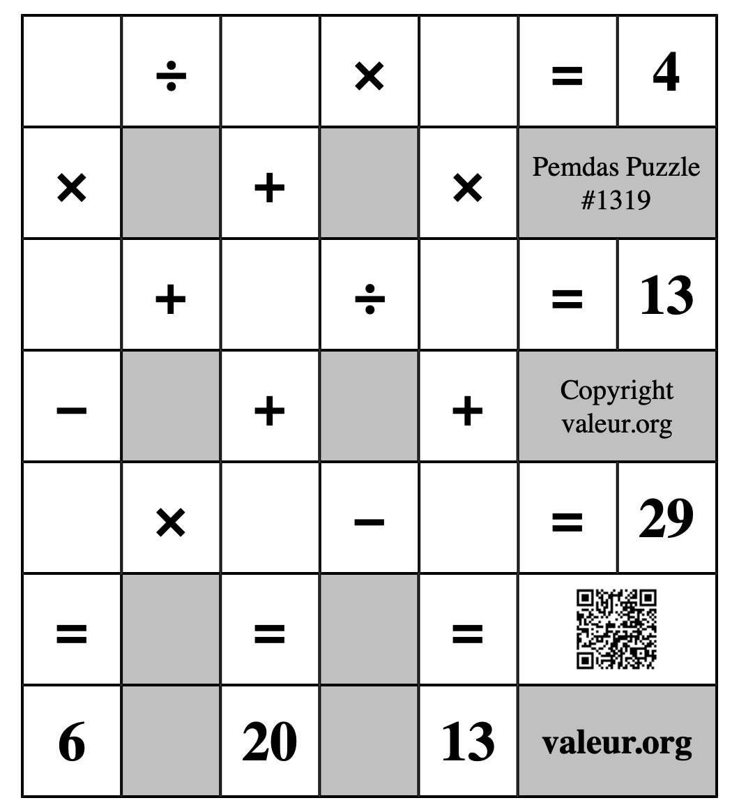 Pemdas Puzzle #1319