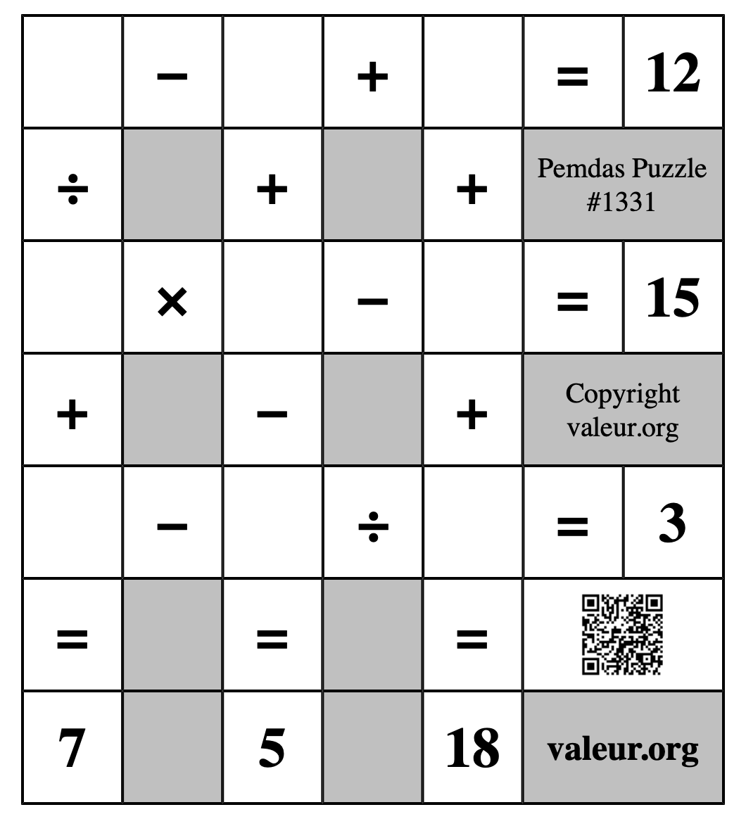 Pemdas Puzzle #1331