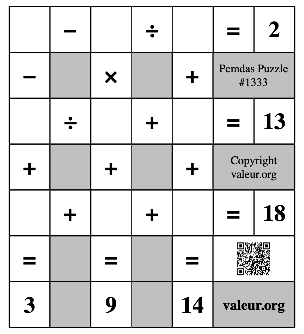 Pemdas Puzzle #1333