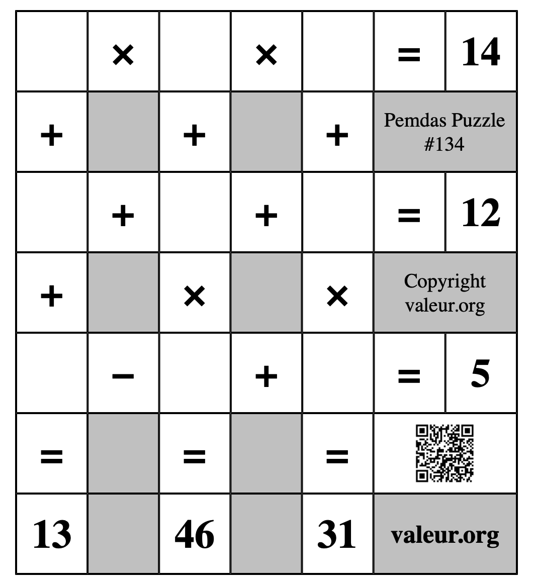 Pemdas Puzzle #134