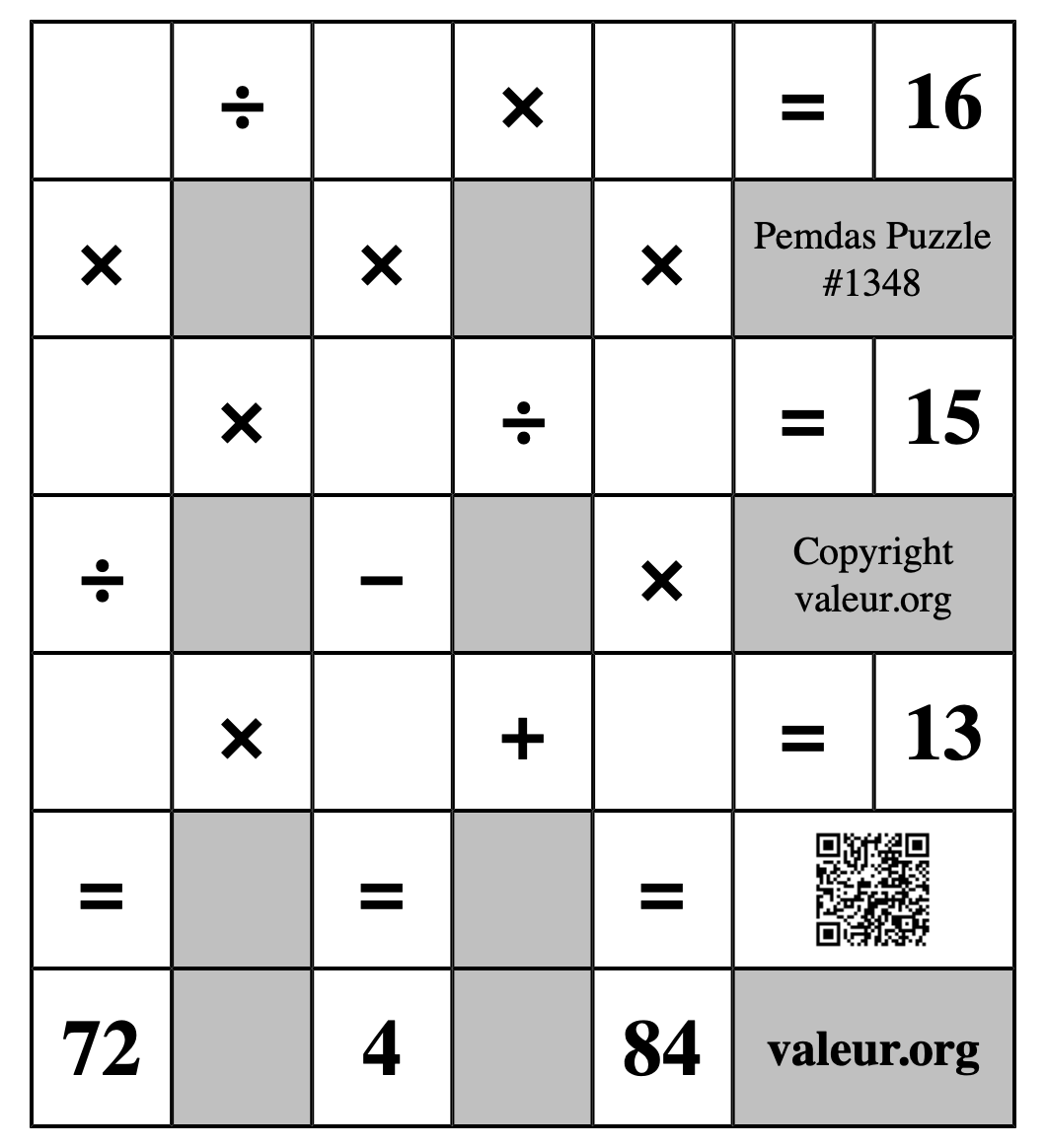 Pemdas Puzzle #1348