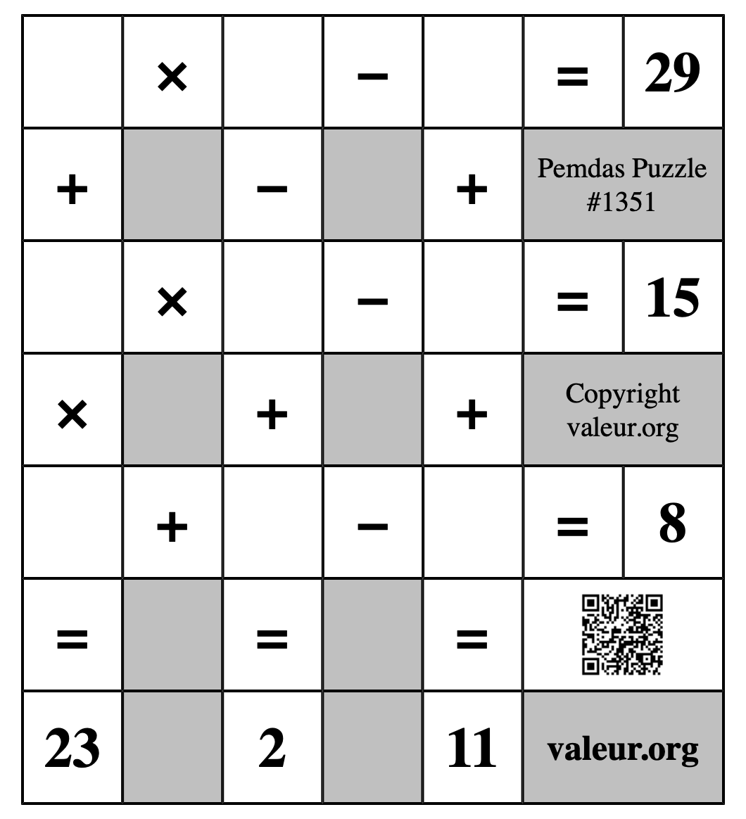 Pemdas Puzzle #1351