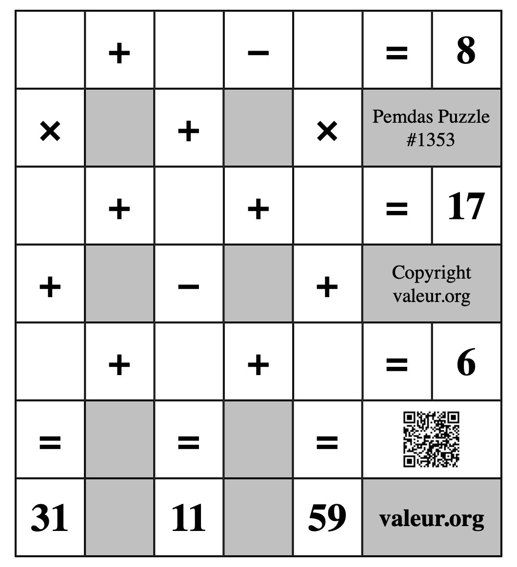 Pemdas Puzzle #1353