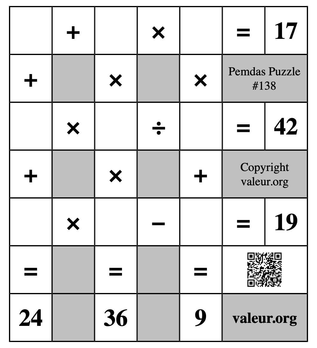 Pemdas Puzzle #138